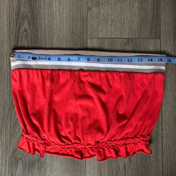 Free People Grand Slam Tube Top Red Size Medium - Picture 4 of 14